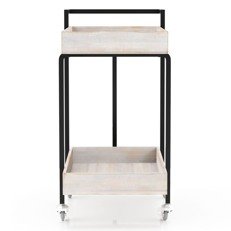 17 Stories Obrian Metal Bar Cart & Reviews Wayfair